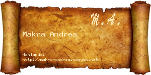 Makra Andrea névjegykártya
